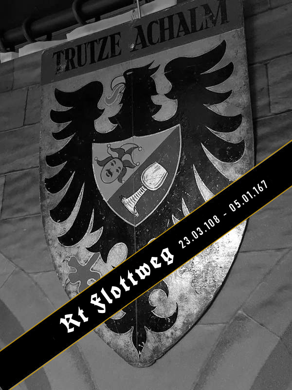 Wappen der Trutze Achalm mit Hinweis auf Sommerpause